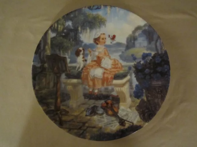 LITTLE MISS MUFFET collector plate SCOTT GUSTAFSON Classic Mother Goose