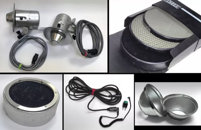 Balcar Bullet Strobe Heads+Reflectors+Balcar Grids+Sync Cord Free Shipping