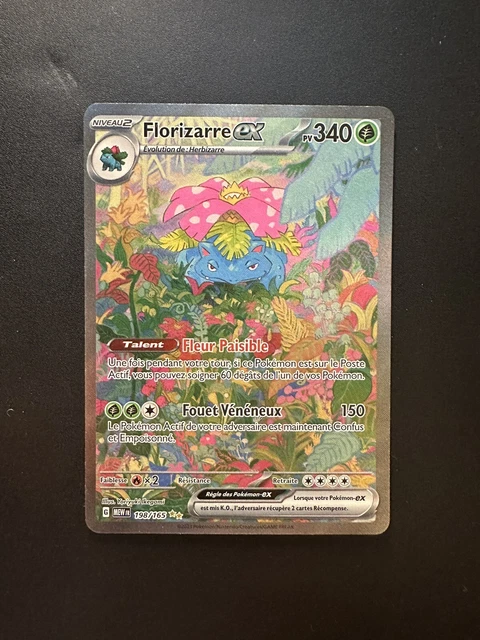 Carte Pokémon Florizarre ex ALT FULL ART 198/165 - 151 EV3.5 FR