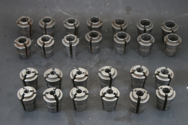 Lot of 26 Balas & Sandvik C-8 Collets 7/16"-1" CNC Metal Lathe Milling Machine