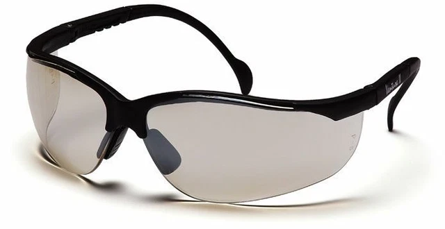 Pyramex Venture 2 Safety Glasses with Black Frame and Indoor/Outdoor Lens