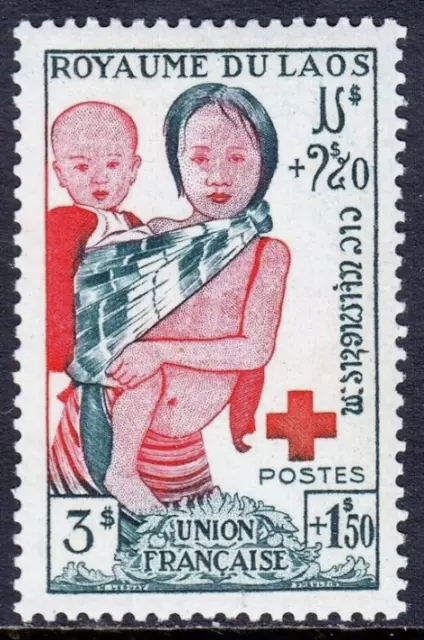 Laos #YT26 MNH 1953 Red Cross Native Woman Child [B2]