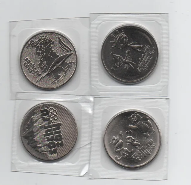 Olympic coin set, 2014 sochi 25 roubles, excellent condition.