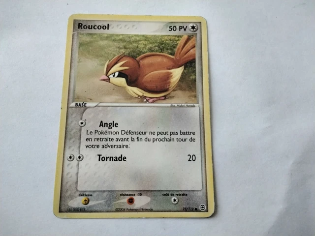 Carte Pokemon Française roucool 73/112 ex feu rouge et vert feuille