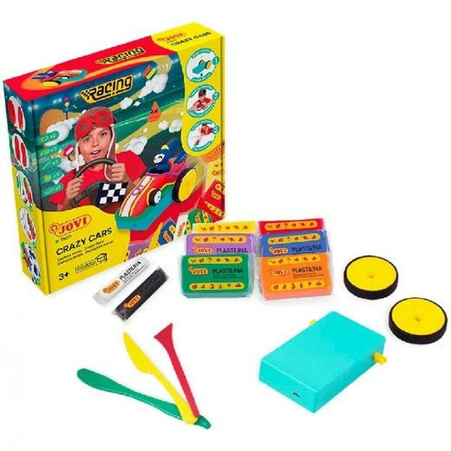 Set di Plastilina Jovi Crazy Cars Racing Multicolore [1 Pezzi]