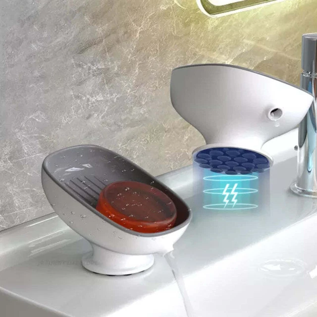 Super Suction Cup Soap Dish With Drain Water For Bathroom Soap Dish Bathroom