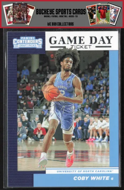 2019Panini Contenders Draft Picks Game Day Ticket Coby White #8