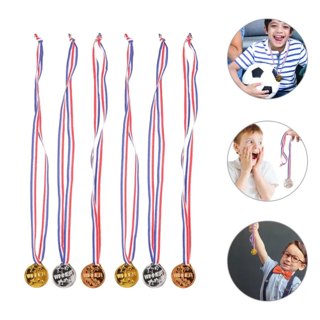 6 Pcs Médailles De Récompense Du Concours Décoratives Enfant La