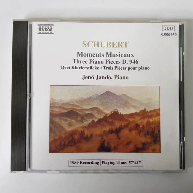 SCHUBERT MOMENTS MUSICAUX 3 Piano Pieces D946 Jeno Jando Naxos ...