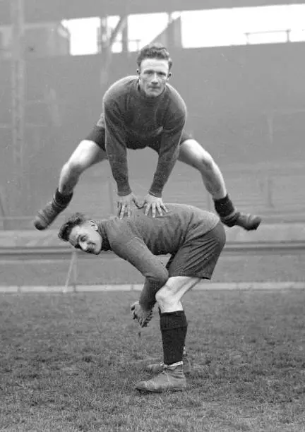 Clapton Orient F C In training Lawrence and Galbraith 1927 Old Photo