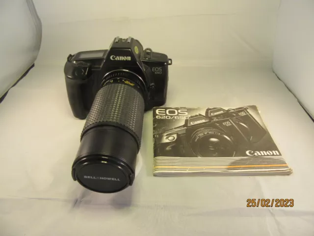 CANON EOS 650, Bell & Howell 80-205 objectif & manuel français,  untested  (1C)
