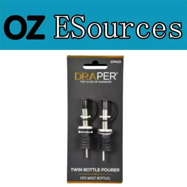 2Pcs Liquor Bottle Pourer Tapered Spout with Dust Caps Oil Dispenser Barware Set