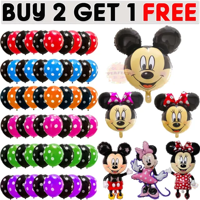 Large Disney Mickey Minnie Mouse Birthday Foil Balloons Kids Party Girls Boys UK