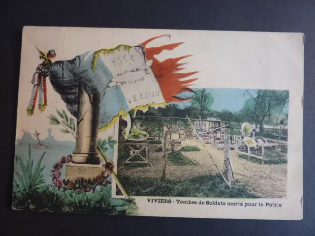 VIVIERS Moselle CPA 57 Tombes des soldats morts pour la patrie