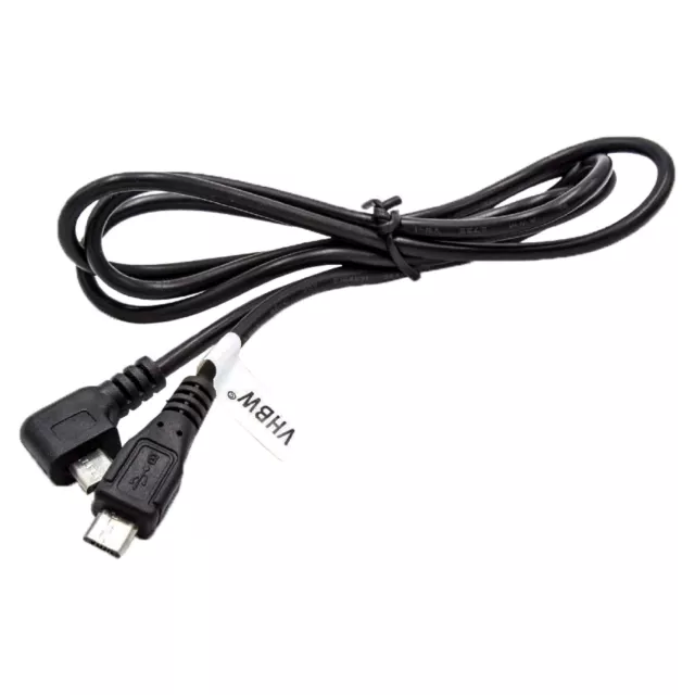 Power Sharing Kabel 90° 1,0m schwarz für Micro USB