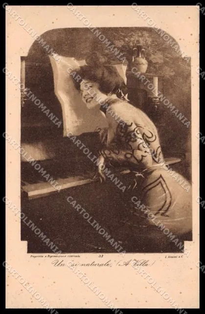 Illustratori Artist Signed Villa Lady Piano Art Nouveau 33 cartolina ZG8578