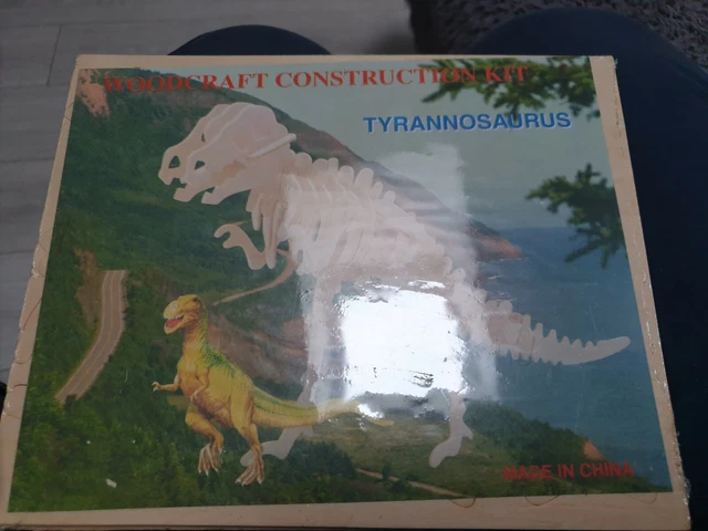 TYRANNOSAURUS WOODCRAFT CONSTRUCTION Kit 3D Wooden Model Puzzle ...