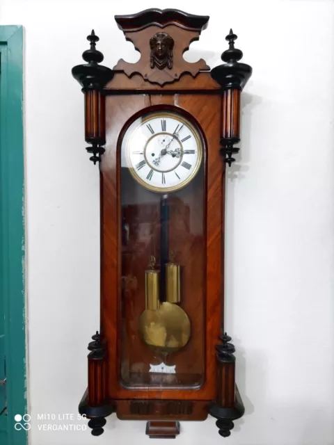 175996 Antico orologio a pendolo a due pesi modello Vienna