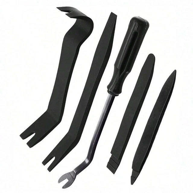 Kit 19 Outils De Démontage Garnitures Auto - En Plastique Et Métal - Pour Panneaux, Autoradios, Clips - Sac De Transport