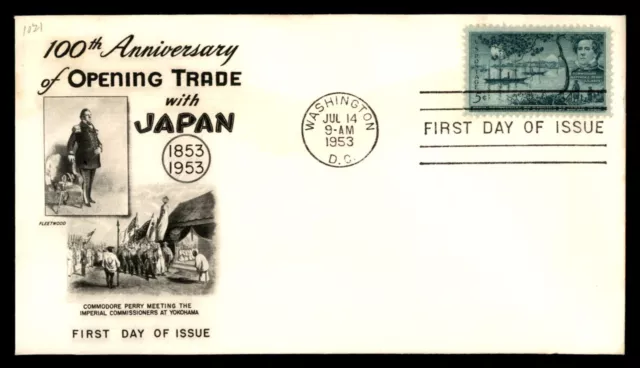 Mayfairstamps US FDC 1953 Mathew C Perry Japan First Day Cover aaj_53283