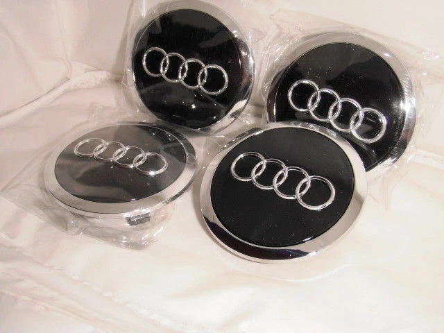 4 x Audi Schwarz Nabendeckel  Felgendeckel 69mm für A3 A4 A6 A8 4B0601170A