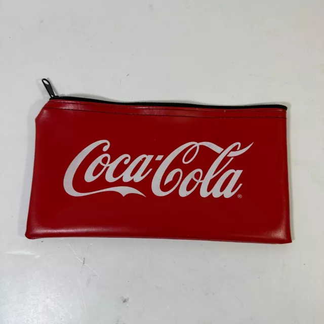 Coca Cola Coin Bag Bank Deposit Bag Receipt Zip Pouch Cash Money Bag