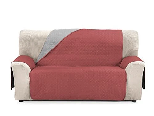CARDENAL TEXTIL Rubí Couvre-canapé Bicolore réversible Polyester Rouge Perle ...