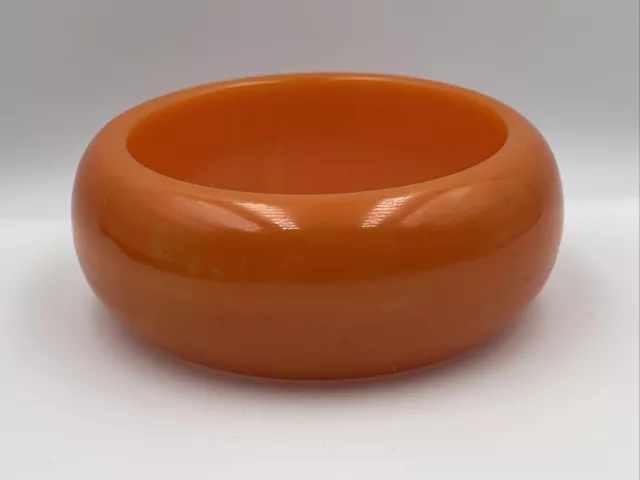 Ancien Bakélite Orange Couleur Large Bracelet