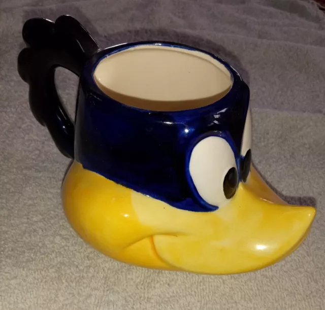 1991 Warner Brothers Road Runner 3D Collectible Coffee Mug Looney Tunes