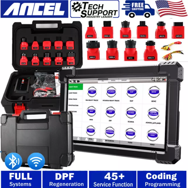 24V 12V Diesel Heavy Duty Truck Scanner All System Diagnostic Coding Progrmming