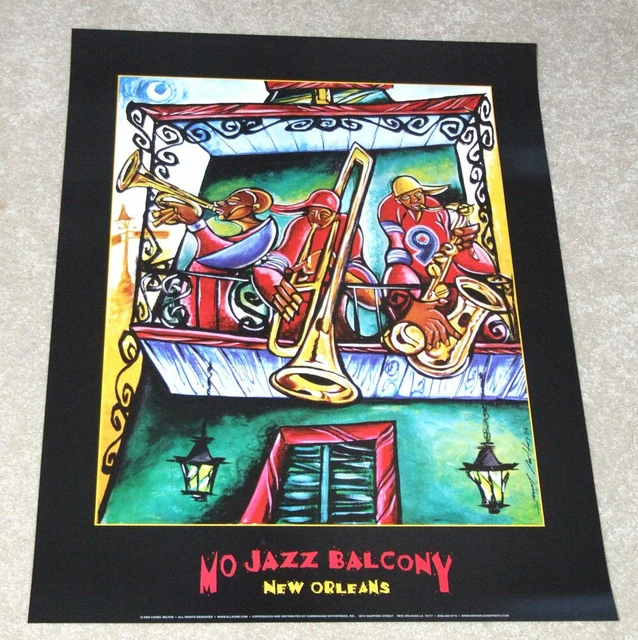 LIONEL MILTON MARDI Gras New Orleans MOJAZZ BALCONY RARE ART 19.95