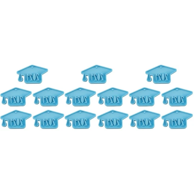 15 Pcs Graduation Silicone Mold Graduation Cap Mold Silicone Candy Mold Hat