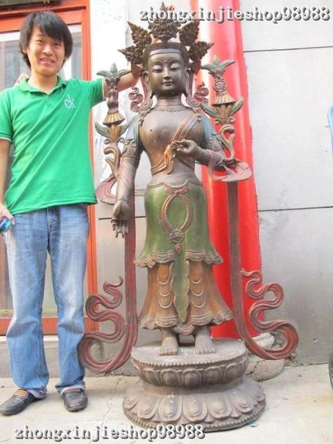 67"Large Tibet Buddhism Bronze Goddess of Mercy Kwan-Yin Guan yin statue