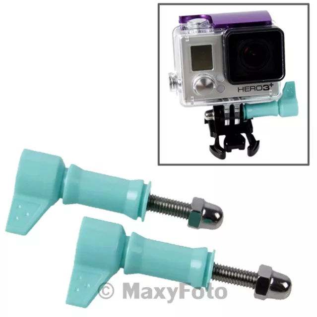 Maxy Set 2X Vite Bullone Pomello Fissaggio Hr213 Verde Per Action Cam 0006E7A