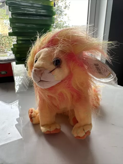 Ty Beanie Babies Bushy The Lion 2000 With Tag In Plastic Protector