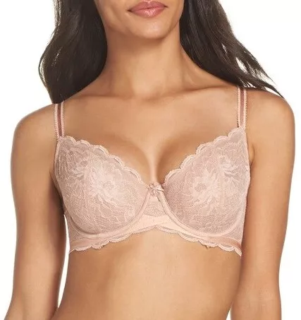 WACOAL MAHOGANY ROSE Fire and Lace Underwire Bra, US 40DD, UK 40DD