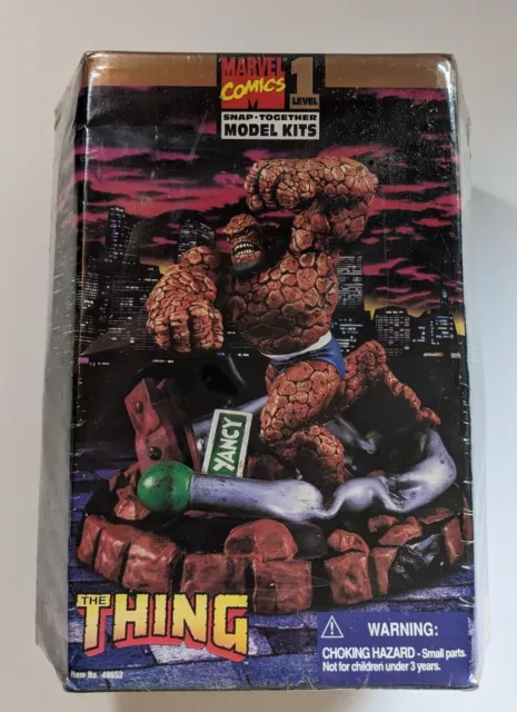 The Thing Model Kit Snap Together Marvel Comics 7 3/4" Hobby Fantastic 4 SEALED