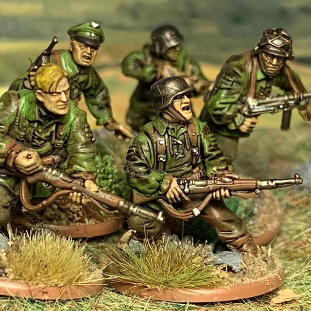 BOLT ACTION ARMÉE allemande Waffen SS 6 Man Squad : WW2 peint 28