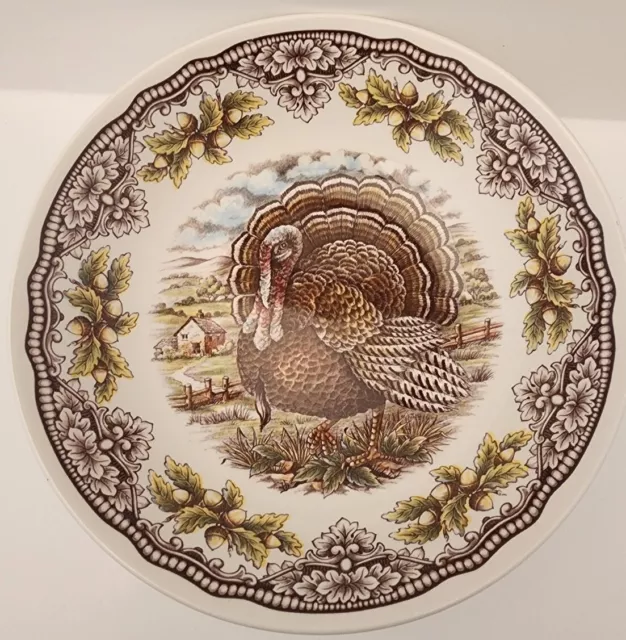 Royal Stafford Turkey Soup Cereal Bowls 8” Set of 4 Brown Acorns