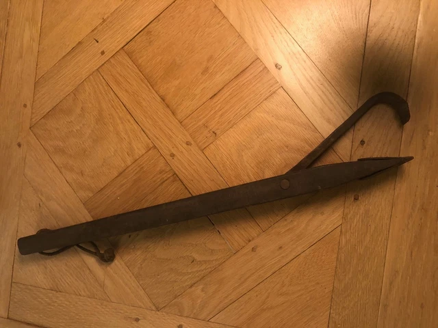 N° 6 OLD TOOL / OUTIL ANCIEN, TIRE FOIN FORGÉ XIXe EUR 20,00 - PicClick FR