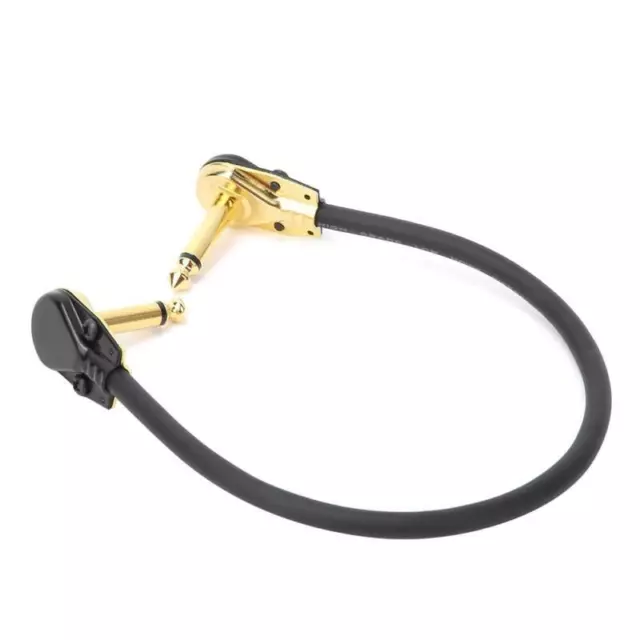 Cable de conexión de tablero de pedal de guitarra profesional 33 cm enchufe en ángulo recto - NUEVO