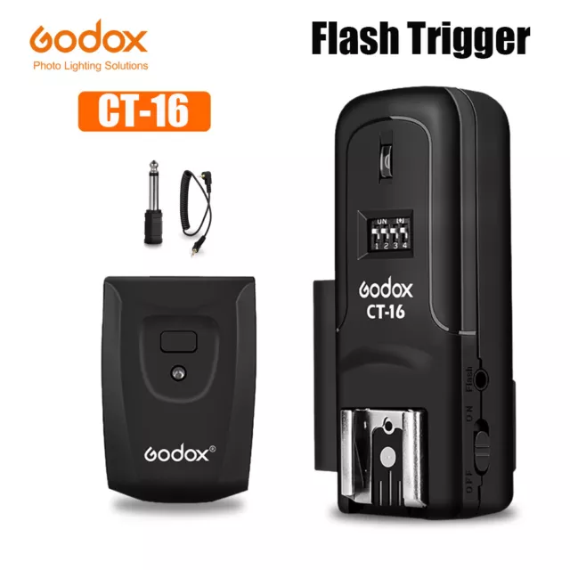 NEW Godox CT-16 16 Channels Wireless Radio Flash Trigger Transmitter + Receiver