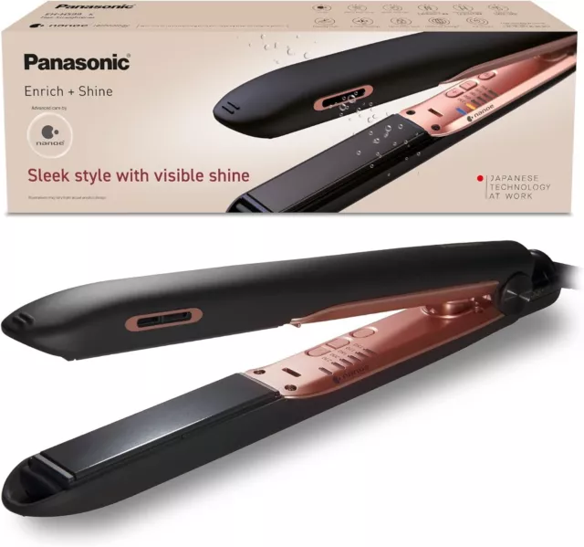 Panasonic EH-HS99 Nanoe Ceramic Hair Straightener Enrich + Shine Japanese Tech.