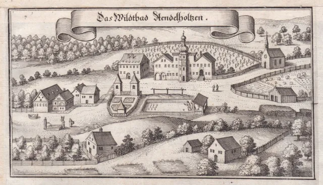 Bad Adelholzen Siegsdorf LK Traunstein Oberbayern Bayern Kupferstich Merian 1650