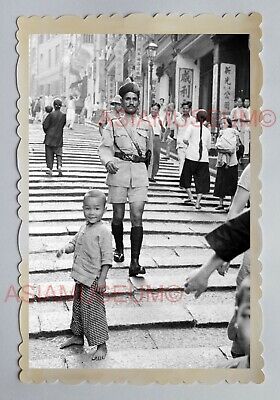 CENTRAL ROYAL BRITISH INDIA ARMY SIKH BOY AD Vintage HONG KONG Photo 23326 香港旧照片