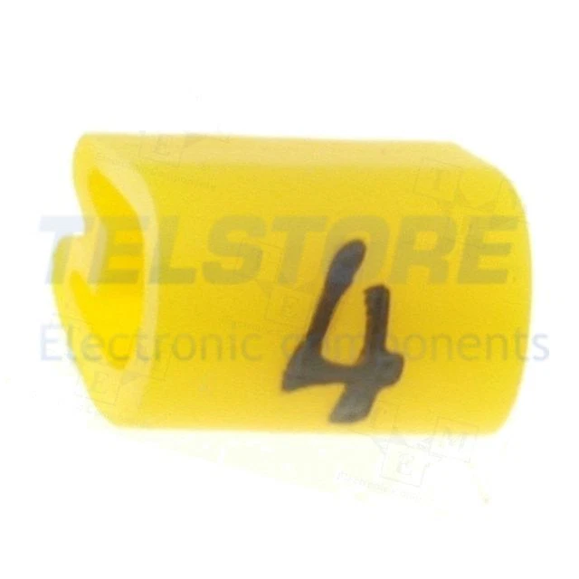 500pcs 06201404 Segna cavi per cavi e fili Simbolo dell'etichetta 4 PVC  .