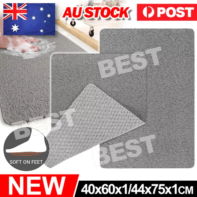 Shower Mat Rug Anti Slip Loofah Bathroom Bath Mat Carpet Water Drains Non Slip