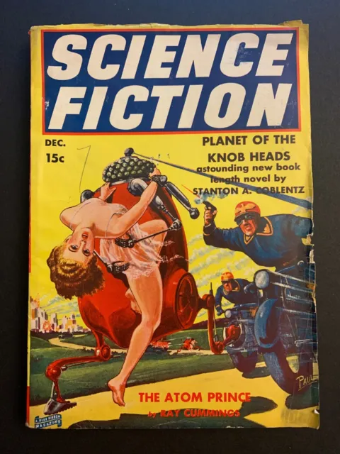 Science Fiction Dec 1939 Pulp GD-VG -- Scarce, GGA Cover by Frank Paul
