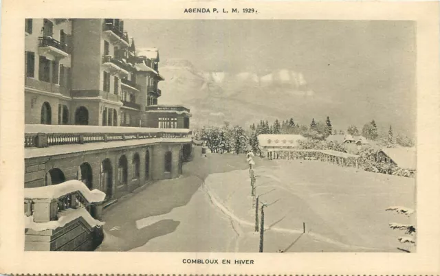 74  Combloux En Hiver  Agenda P.l.m. 1929