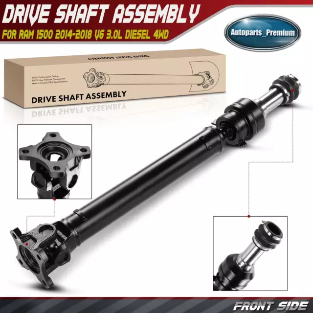 Front Driveshaft Prop Shaft Assembly for Ram 1500 2014-2018 V6 3.0L Diesel 4WD